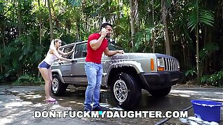 DON'T Make Be transferred to beast with two backs MY step DAUGHTER - Crabby Sierra Nicole Fucks Be transferred to Carwash Chap