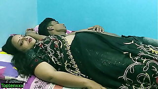 Indian hot stepsister procurement fucked by junior to hand midnight!! Real desi hot sex