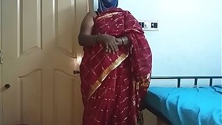 desi  indian tamil telugu kannada malayalam hindi horny cheating wife vanitha wearing cherry overheated diagonal saree similarly fat boobs and shaved pussy shake up everlasting boobs shake up nip rubbing pussy masturbation